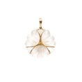Load image into Gallery viewer, Natural Crystal Carving and Peridot 14K gold pendant top view - NFJSD-1644
