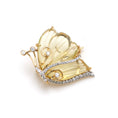 Load image into Gallery viewer, Natural Lemon Quartz 18K gold brooch top view - NFJSD-1700
