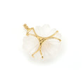 Load image into Gallery viewer, Natural Crystal Carving and Tourmaline 18K gold pendant side angle - NFJSD-1708
