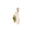 Load image into Gallery viewer, Natural Crystal Carving and Peridot 14K gold pendant back view - NFJSD-1644
