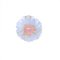 Load image into Gallery viewer, Natural Blue Chalcedony and Tourmaline 14K gold pendant on-hand view - NFJSD-1816
