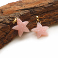 Load image into Gallery viewer, Natural Pink Opal Carving Star 14K gold charm on-hand view - NFJSD-1336
