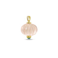 Load image into Gallery viewer, Natural Morganite and Emerald 14K gold pendant close-up detail - NFJSD-1990
