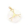 Load image into Gallery viewer, Natural Crystal Carving and Tanzanite 18K gold pendant side angle - NFJSD-1710
