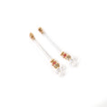 Load image into Gallery viewer, Natural Crystal and Tourmaline 18K gold earrings top view - NFJSD-1963
