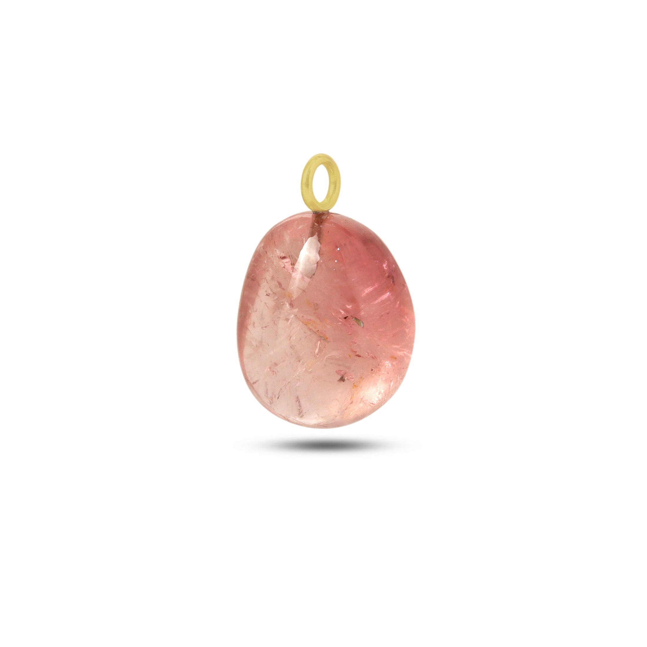 Natural Tourmaline 14K gold pendant close-up detail - NFJSD-1953