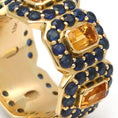 Load image into Gallery viewer, Natural Citrine and Blue Sapphire 18K gold ring side angle - NFJSD-1671
