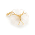 Load image into Gallery viewer, Natural Crystal Carving and Tourmaline 18K gold pendant top view - NFJSD-1734
