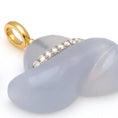 Load image into Gallery viewer, Natural Chalcedony 14K gold charm side angle - NFJSD-1600
