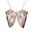 Load image into Gallery viewer, Natural Tourmaline Mix 18K gold necklace side angle - NFJSD-1653
