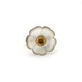 Load image into Gallery viewer, Natural Crystal Carving and Yellow Tourmaline 14K gold ring on-hand view - NFJSD-1557
