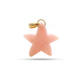 Load image into Gallery viewer, Natural Pink Opal Carving Star 14K gold charm close-up detail - NFJSD-1336
