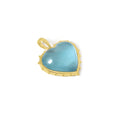 Load image into Gallery viewer, Natural Aqua 18K gold pendant side angle - NFJSD-1906
