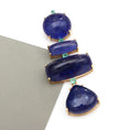Load image into Gallery viewer, Natural Tanzanite and Emerald 18K gold necklace back view - NFJSD-1456

