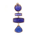 Load image into Gallery viewer, Natural Tanzanite and Emerald 18K gold necklace side angle - NFJSD-1456
