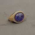 Load image into Gallery viewer, Natural Tanzanite 18K gold ring back view - NFJSD-1545
