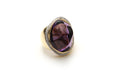 Load image into Gallery viewer, Natural Amethyst Organic Tumble 14K gold ring front view - NFJSD-1162
