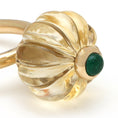 Load image into Gallery viewer, Natural Citrine and Emerald 14K gold ring side angle - NFJSD-1683
