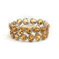 Load image into Gallery viewer, Natural Citrine 18K gold bracelet front view - NFJSD-1583
