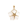 Load image into Gallery viewer, Natural Crystal Carving and Tourmaline Mix 18K gold pendant on-hand view - NFJSD-1662
