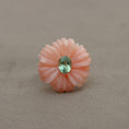 Load image into Gallery viewer, Natural Pink Opal and Tourmaline Oval 14K gold ring close-up detail - NFJSD-1567
