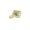 Load image into Gallery viewer, Natural Aqua 18K gold pendant side angle - NFJSD-1905
