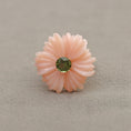 Load image into Gallery viewer, Natural Pink Opal and Green Tourmaline 14K gold ring top view - NFJSD-1569
