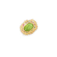 Load image into Gallery viewer, Natural Peridot and Tourmaline 18K gold pendant lifestyle shot - NFJSD-1819
