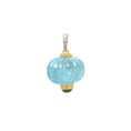 Load image into Gallery viewer, Natural Aqua and Emerald 18K gold pendant back view - NFJSD-1779
