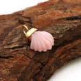 Load image into Gallery viewer, Natural Pink Opal 14K gold charm top view - NFJSD-1341
