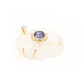 Load image into Gallery viewer, Natural Crystal Carving and Tanzanite 18K gold pendant close-up detail - NFJSD-1710
