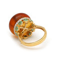 Load image into Gallery viewer, Natural Citrine and Emerald 18K gold ring side angle - NFJSD-1592
