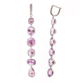 Load image into Gallery viewer, Natural Kunzite 18K gold earrings top view - NFJSD-1663
