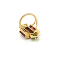 Load image into Gallery viewer, Natural Pink Tourmaline and Green Tourmaline 18K gold ring close-up detail - NFJSD-1570
