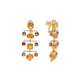 Load image into Gallery viewer, Natural Citrine and Tourmaline 18K gold earrings lifestyle shot - NFJSD-1800
