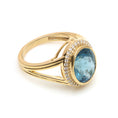 Load image into Gallery viewer, Natural Aquamarine 14K gold ring side angle - NFJSD-1455
