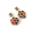 Load image into Gallery viewer, Natural Spinel 18K gold earrings top view - NFJSD-1904
