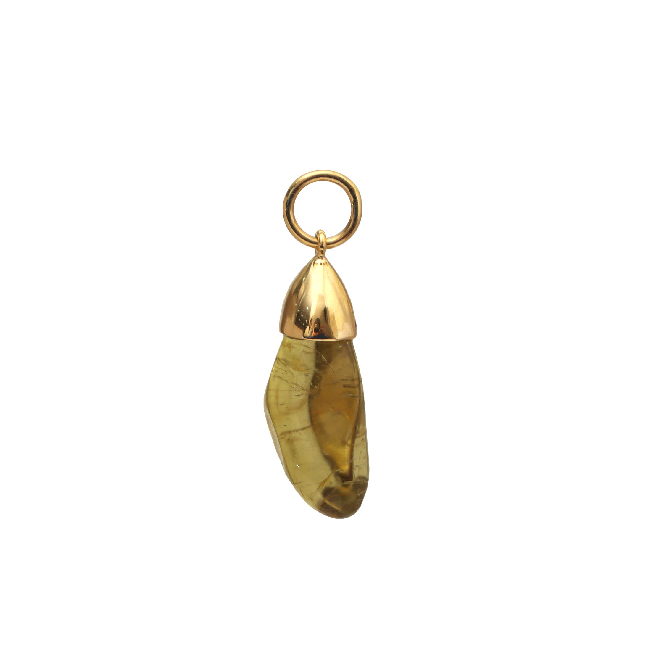 Natural Tourmaline 18K gold pendant close-up detail - NFJSD-1483