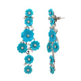 Load image into Gallery viewer, Natural Turquoise 18K gold earrings close-up detail - NFJSD-1603
