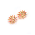Load image into Gallery viewer, Natural Pink Opal 18K gold earrings back view - NFJSD-1826
