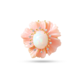 Load image into Gallery viewer, Natural Pink Opal and Ethiopian Opal 18K gold pendant front view - NFJSD-1844
