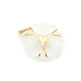 Load image into Gallery viewer, Natural Crystal Carving and Tourmaline 18K gold pendant close-up detail - NFJSD-1731
