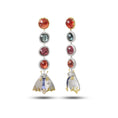 Load image into Gallery viewer, Natural Spinel and Tanzanite 14K gold earrings close-up detail - NFJSD-1901
