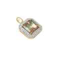Load image into Gallery viewer, Natural BI Color Tourmaline 18K gold pendant top view - NFJSD-1918
