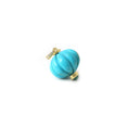 Load image into Gallery viewer, Natural Turquoise and Emerald 14K gold pendant top view - NFJSD-1991
