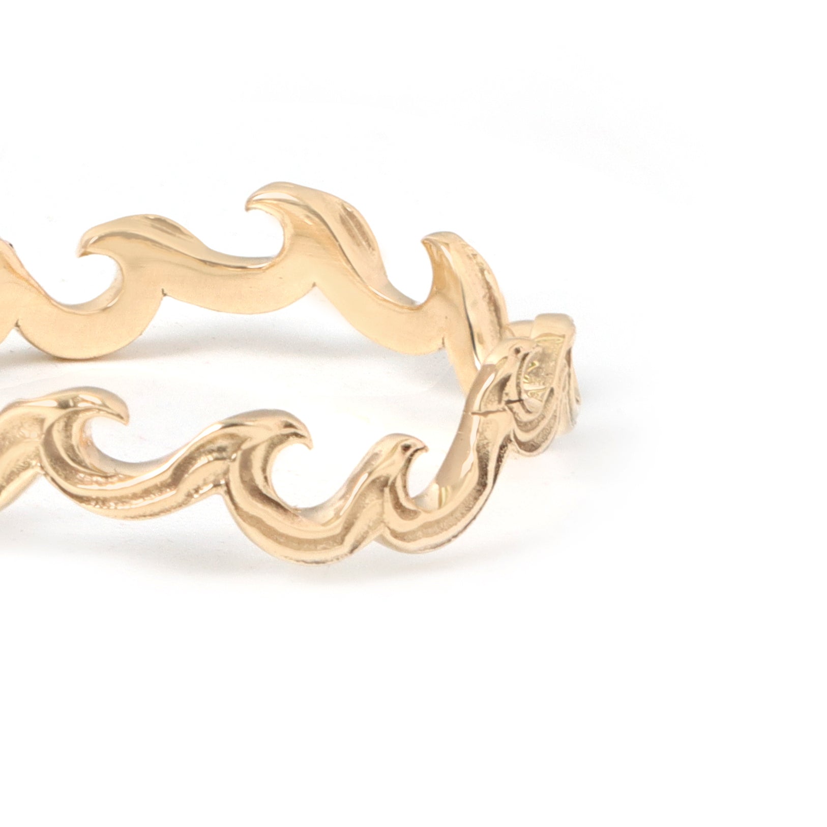 Natural Gold Ring 14K gold ring top view - NFJSD-1860