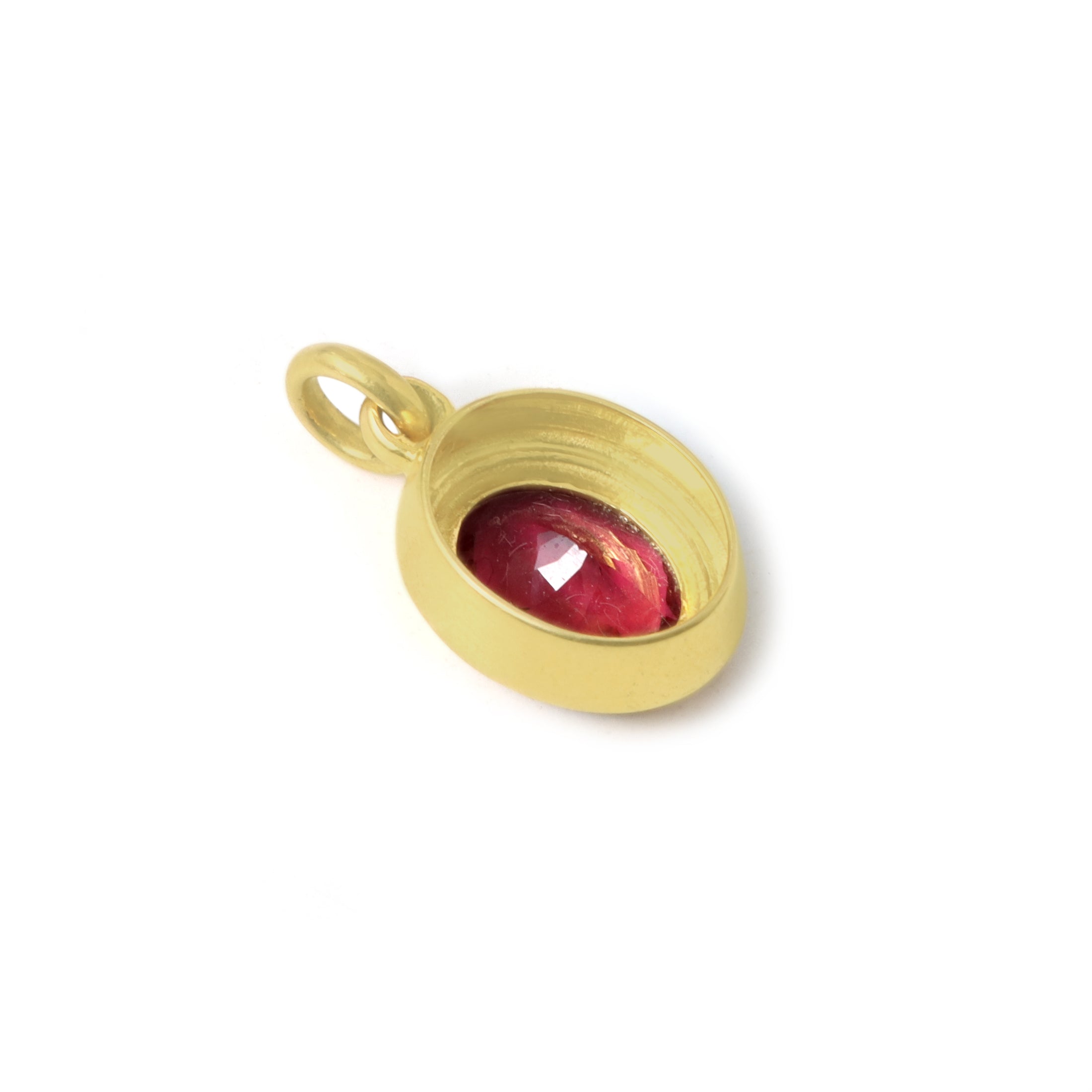 Natural Tourmaline 14K gold pendant close-up detail - NFJSD-1529