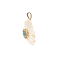 Load image into Gallery viewer, Natural Crystal Carving and Aqua 18K gold pendant top view - NFJSD-1712
