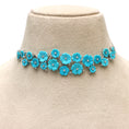 Load image into Gallery viewer, Natural Turquoise 18K gold choker necklace lifestyle shot - NFJSD-1753
