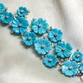 Load image into Gallery viewer, Natural Turquoise 18K gold choker necklace side angle - NFJSD-1753
